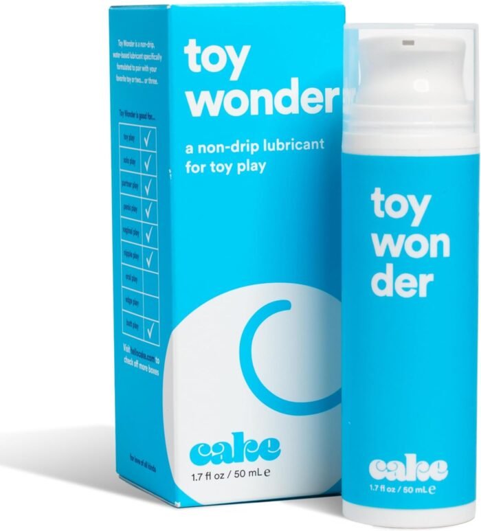 Hello Cake Toy Wonder, Thick Water-Based Personal Lubricant for Use with Adult Toys, Non-Drip Jelly Lube for Men, Women, and Couples, 1.7 fl oz