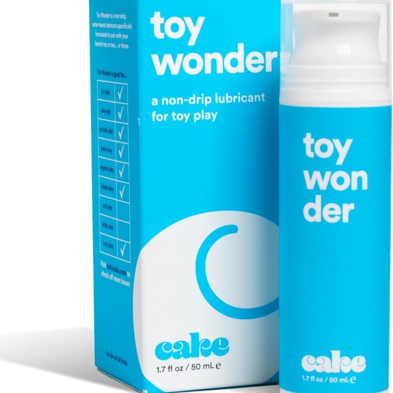 Hello Cake Toy Wonder, Thick Water-Based Personal Lubricant for Use with Adult Toys, Non-Drip Jelly Lube for Men, Women, and Couples, 1.7 fl oz