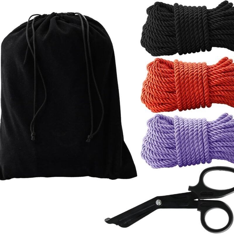 Shibari Japanese Rope Style Kit Bedroom Play for Beginners and Experienced Riggers, Silky Soft Rope, Perfect for Simple and Complex Knots, Great Kit for Gifting Lovers and Couples
