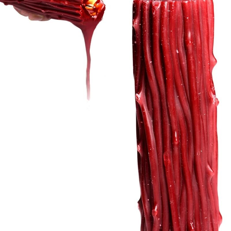 Thorn Drip Candle for Wellness and Relaxation & Romantic Candle Massage. Low Melting Point. Unscented Paraffin Body Wax. Perfect Spa Gift for Self-Care. 1 Piece, Red.