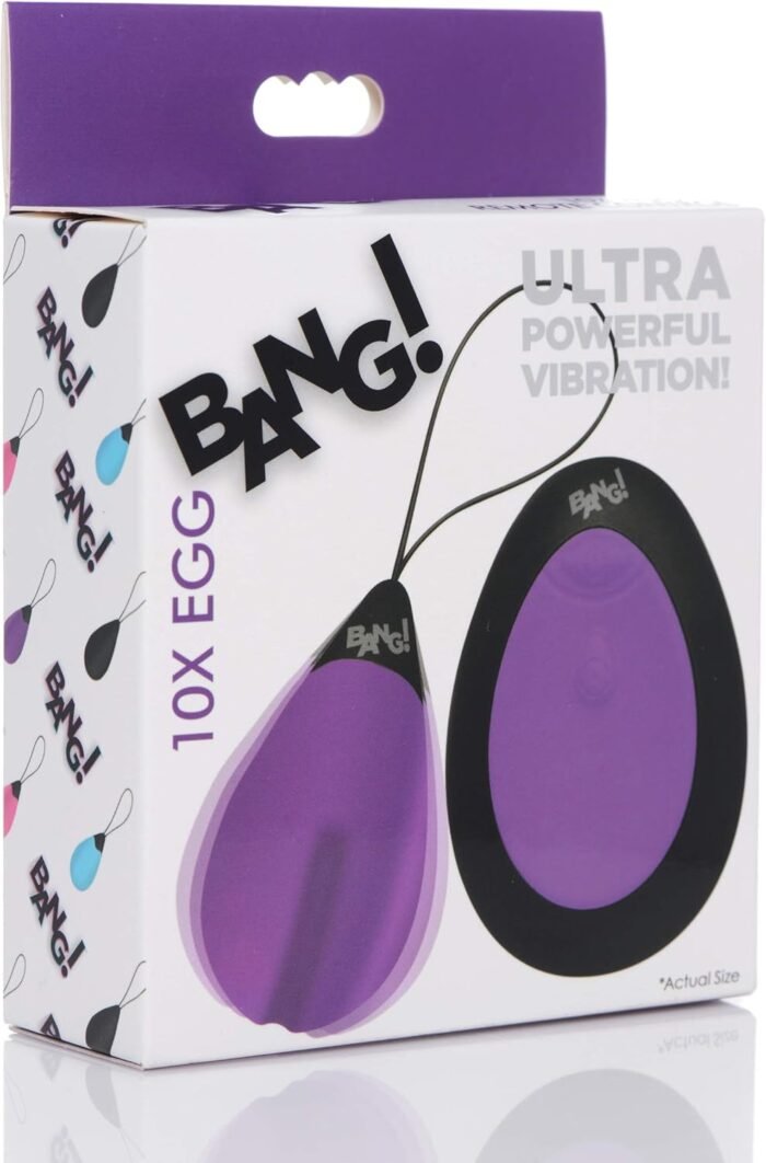 10X Silicone Vibrating Egg - Purple - Image 5