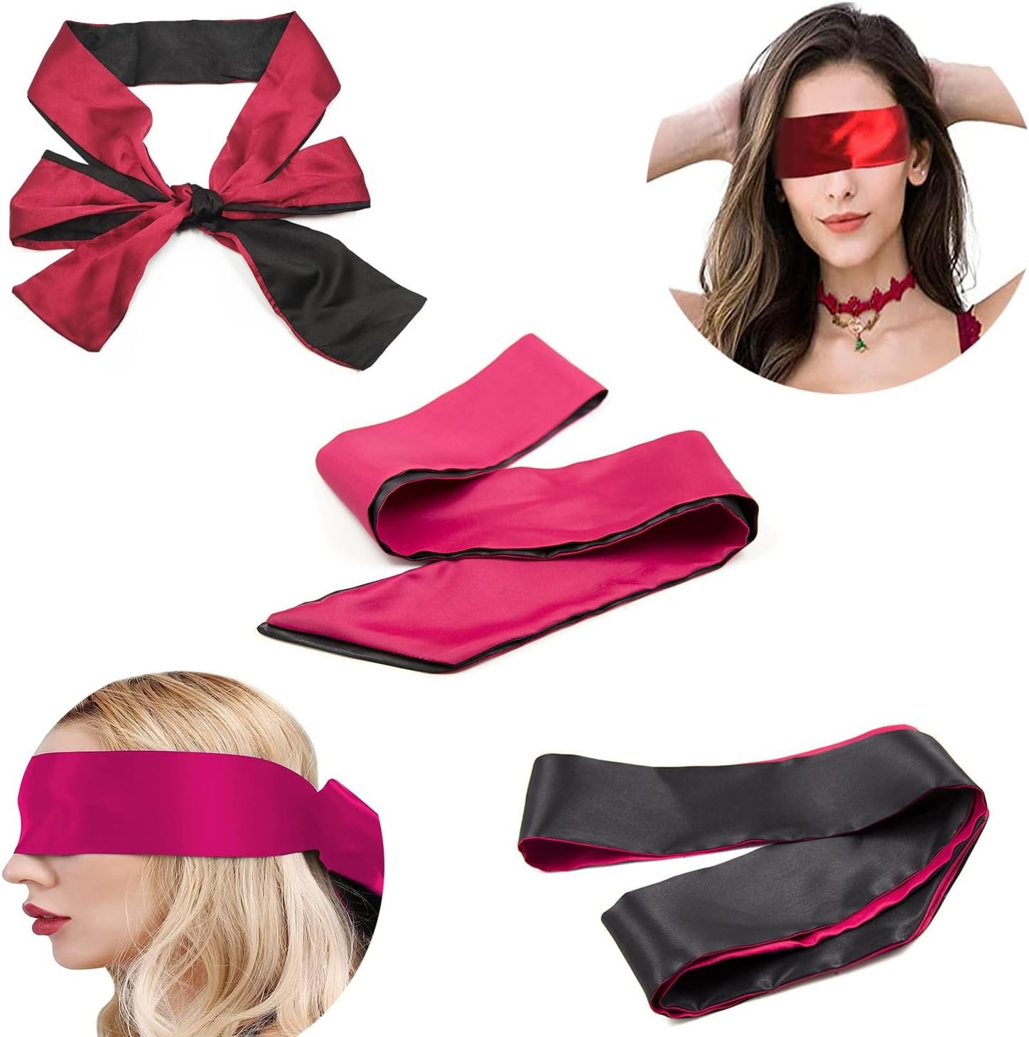 BDSM Bondage Set Adult Sex Toys for Women, BDSM Toys Kit Women Sex Toys with 1Pcs Bondage Rope & 1Pcs Sex Blindfold, Bondage Restraints Sex Rope & Eye Mask Satin Blindfold Bondage Gear & Accessories - Image 6