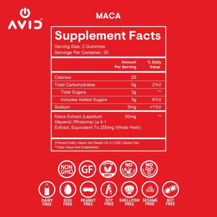 Playboy - Maca Root Gummies for Women and Men (60 Count - Peach Flavored) - Boost Sexual Vitality, Libido, Fertility - Maca Gummies Supplement - 100% Natural, Vegan Non GMO - 4:1 Extract Maca Peruana - Image 5