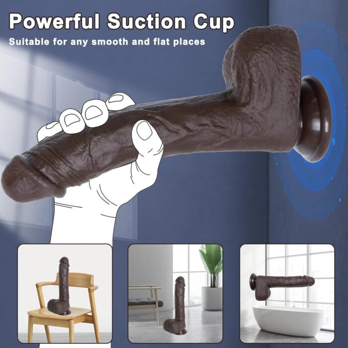 8.9“ Thrusting Dildo Vibrator Sex Toys - App Remote Control Realistic Dildos with 9 Vibrating & 3 Thrusting Modes G Spot Dildo with Strong Suction Cup Adult Toys for Stimulation for Women Couples - Image 6