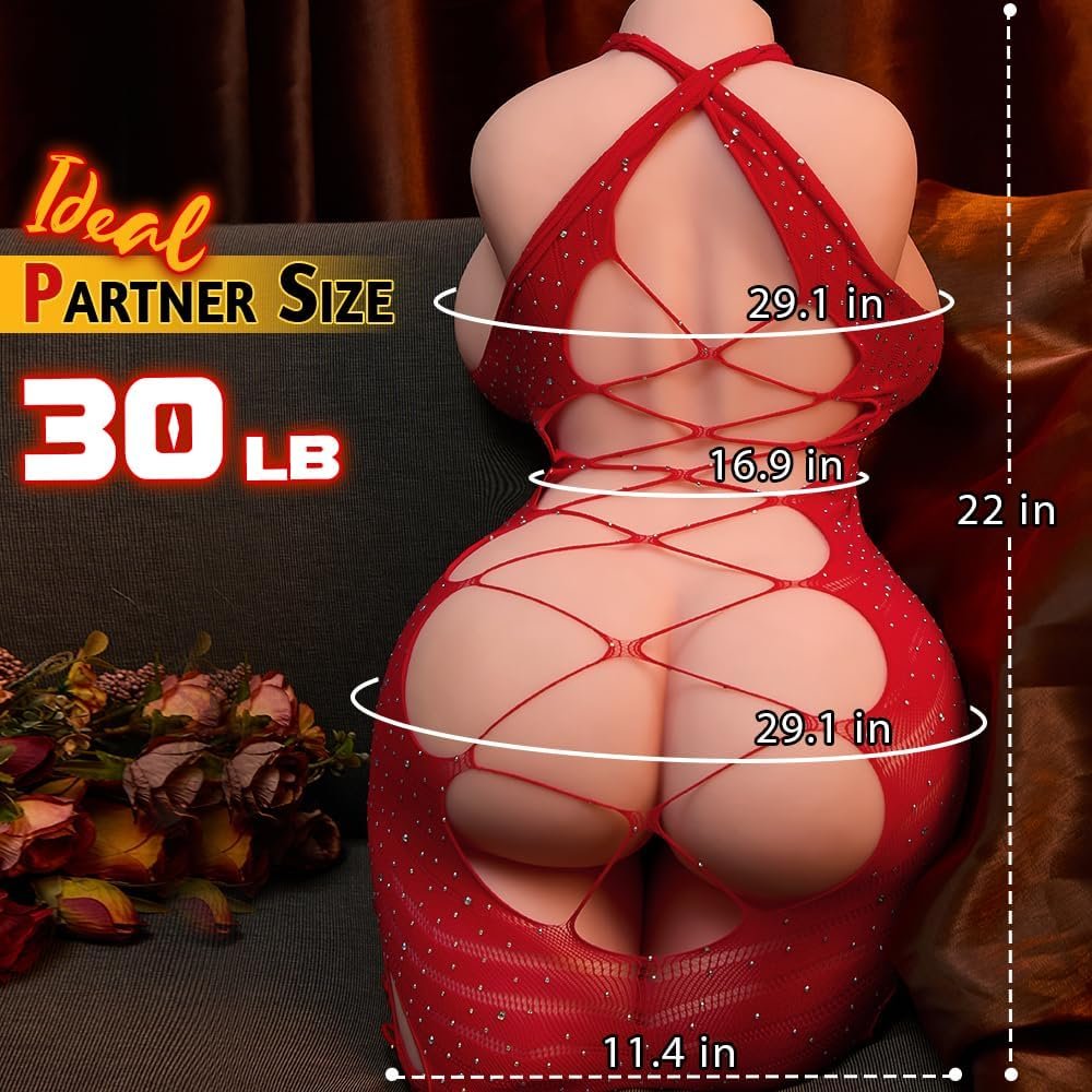 30LB Lifelike Sex Doll for Men Orgasm,Realistic Male Masturbator Life-Sized Love Doll with Soft Big Big Boobs Vagina and Anal Sex,Male Stroker male masturbator doll Torso Sex Doll for Men Masturbation - Image 3