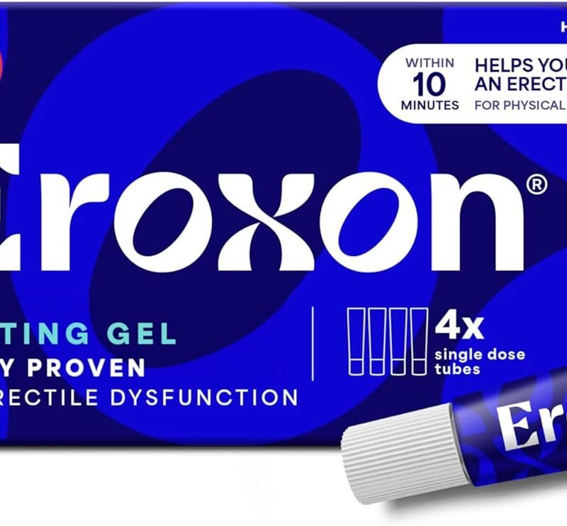 Eroxon Erectile Dysfunction Treatment Gel, New Clinically Proven Topical Gel, Helps Get an Erection Within 10 Minutes, 4 Single Use Tubes