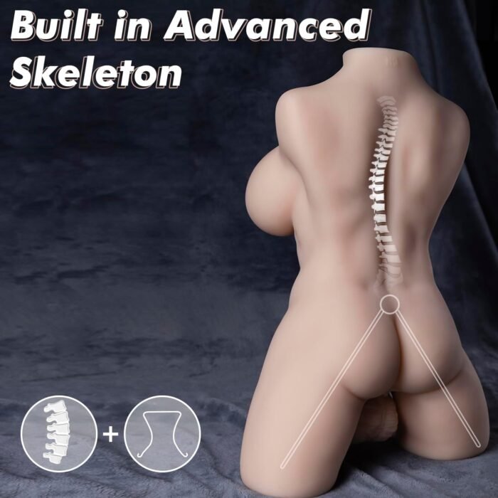 13LB Shemale Sex Doll Torso for Women Male Sex Doll with Flexible Huge Dildo, Lifelike Realistic Trans Sex Doll with Penis Transsexual Female Love Doll Unisex Adult Sex Toy - Image 8