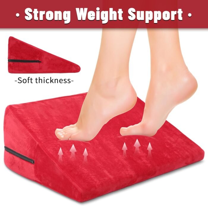 Sex Pillow Wedge Position Pillow Sex Furniture Foam Sex Cushion and Dice Sex Games for Adult Couples (Red) - Image 5