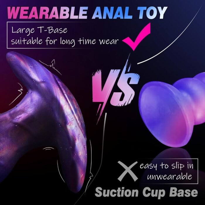 5.8" Silicone Butt Plug Huge Butt Plug, Large Butt Plug Anal Plugs Thick Dildo with Anchor Shape Base Design, Realistic But Plug Giant Buttplug Soft Anal Trainer, Sex Toys for Women Men Gay Couple - Image 5
