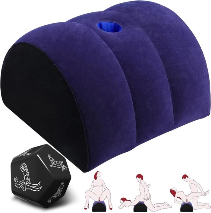 Dildo Mount Sex Pillow Sex Dice Set-Sex Toy Mount Set Ideal for Enhancing Intimacy Cushion Sex Furniture Dildo Mount Sex Position Pillow Sex Games for Adult Couples(Blue)