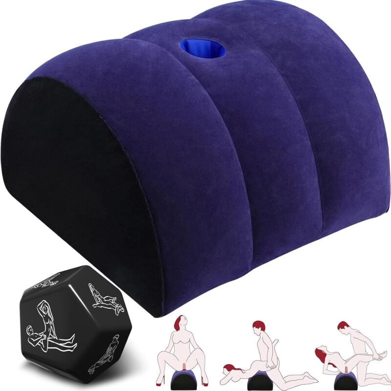 Dildo Mount Sex Pillow Sex Dice Set-Sex Toy Mount Set Ideal for Enhancing Intimacy Cushion Sex Furniture Dildo Mount Sex Position Pillow Sex Games for Adult Couples(Blue)