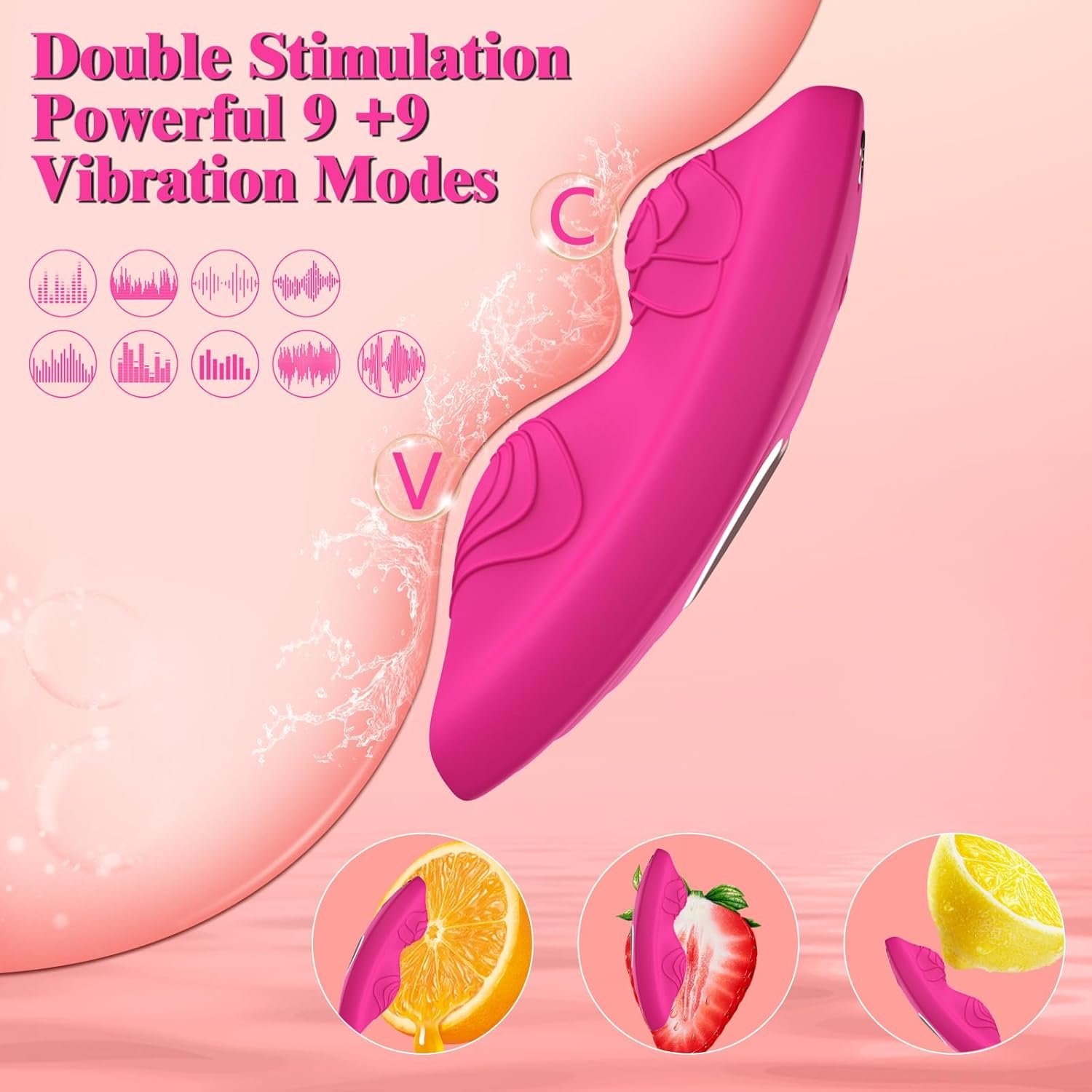 Adult Sex Toys for Women or Couples Vibrator, Dual 9+9 Vibration Modes Independent Control by APP or Remote, Mini Butterfly Vibrators Rose Sex Toy (Rose) - Image 2