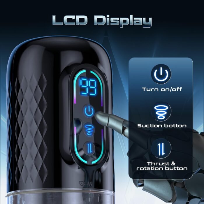 Automatic Male Masturbator Penis Pump - Upgraded Male Sex Toys for Men with 9 Sucking & Thrusting & Rotating Modes, Adult Toys Pocket Pussy Male Stroker Sex Toy Machine Blowjob Male Masturbators - Image 7