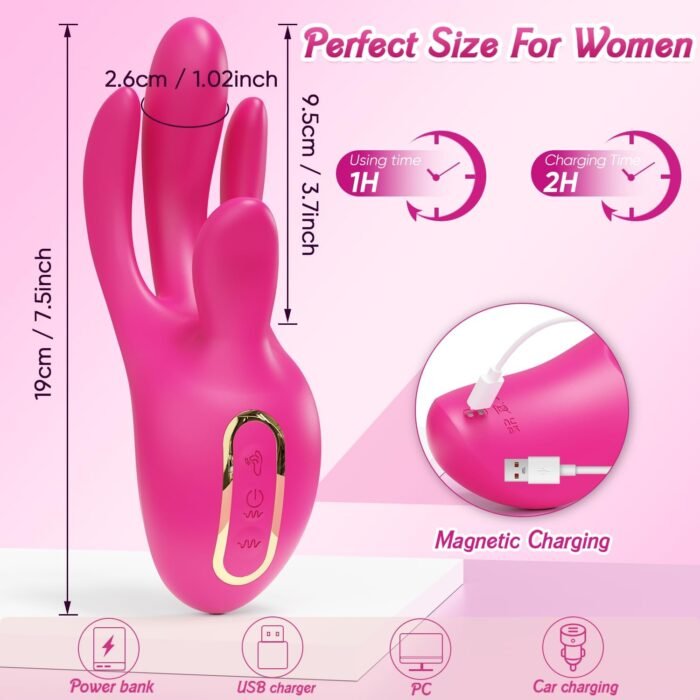 Vibrators Adult Sex Toys for Women - Finger Vibrator with 10 Flapping Patterns & 10 Vibration Modes to Stimulation G Spot and Clitoral, 3 in 1 Silicone Female Adult Toy Couples Sex Toys - Image 6