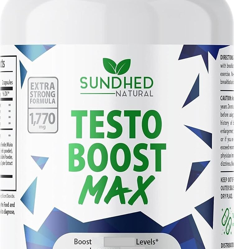 Testo Boost Max - Natural Stamina Booster for Men – Fortified Natural Energy, Stamina, and Strength Booster