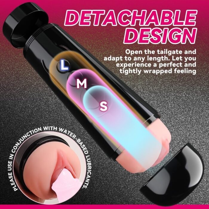 Male Masturbator Cup, Quiet Adult Sex Toys for Men Realistic Pocket Pussy Vagina Textured with 7.5in Depth Lifelike Soft and Man Masturbation Stroker - Image 5