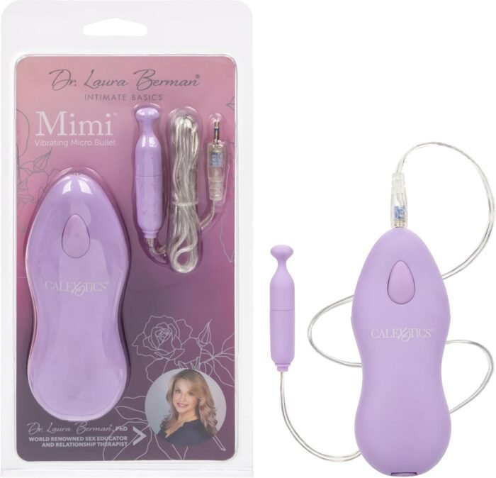 CalExotics Dr. Laura Berman Intimate Basics Mimi - Waterproof Bullet Vibrator - Adult Toys for Couples - Pocket Massager - Purple
