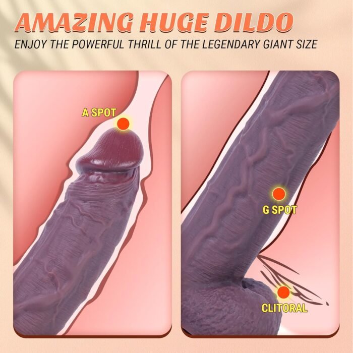 12 Inch Realistic Dildo Sex Toys for Women, Thick Huge Anal Penis with Suction Cup, Adult and Gay for Silicone Sex Toys，Soft Thrusting Dildos for Women & Men - Image 3