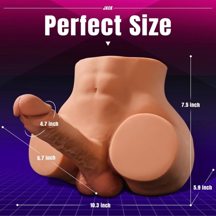 Male Sex Doll with Vibrating Dildo - EINSEO Gay Sex Dolls 7inches Anal Dildo Torso for Female Masturbation, Tight Anal Butt Gay Adult Sex Toys, Unisex Masturbator Sex Doll for Women Men Couple 10.5LB - Image 5