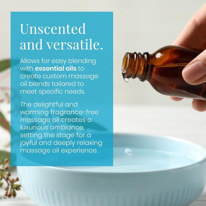 Skinsations - Unscented Massage Oil for Massage Therapy - 8oz | Silky-Soft Blend of Sweet Almond Oil, Fractionated Coconut Oil, Grape Seed and Jojoba | Fragrance-Free Body Oil, Gift Ideas - Image 7