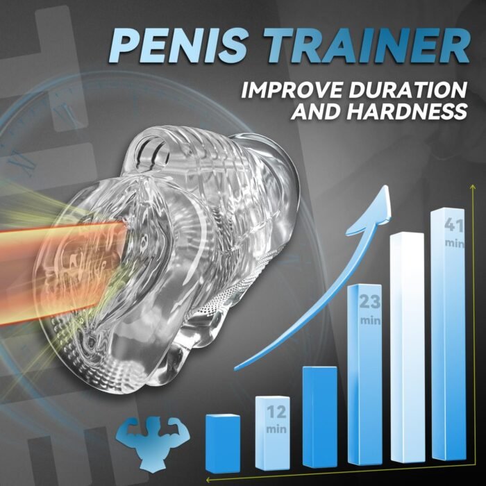 Male Masturbator Couple Foreplay Sex Toys, Manual Sucking Insertion Male Sex Toy, Realistic Pussy Blowjob Stroker with Vaginal Spiral Texture,TOHERXIZ Fleshy Penis Training Sex Toys for Men - Image 5