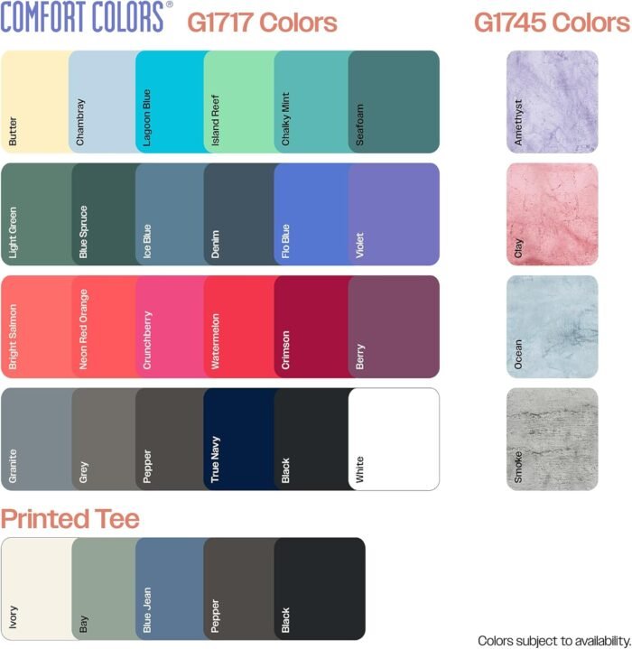 Comfort Colors Unisex Heavyweight Short Sleeve Tee, Style G1717/G1745. Multipack - Image 4