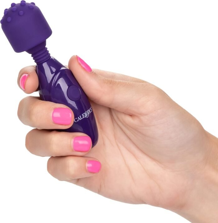 CalExotics Tiny Teasers Nubby - Waterproof Bullet Vibrator with Removable Tip - Adult Toys for Couples - Pocket Vibrator with Nubbed Tip - Purple - Image 6