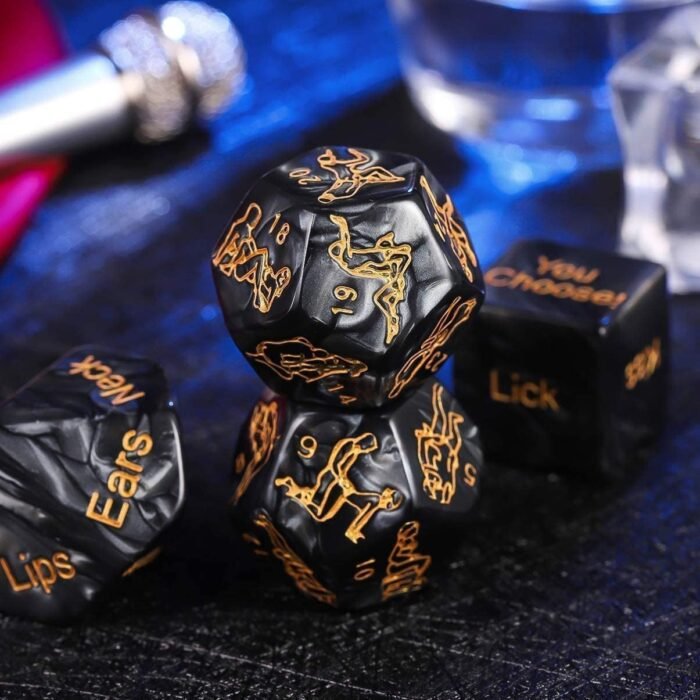 Generic Sx Dice Set for Couples Naughty Love Dice Adult Game Night Sx Position Party Dice Sx Positions Sx Games Truth or Dare Funny Group Game Adult Toys Sx Game 1ER, Black - Image 6