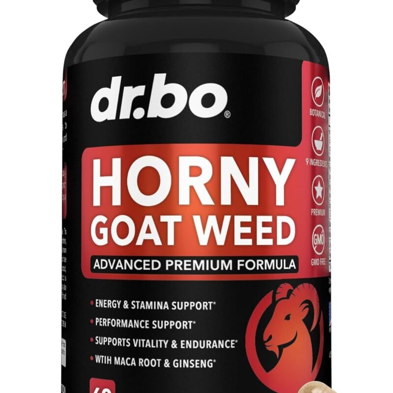Horny Goat Weed For Men and Women - 1590mg Extra Max Male Enhancement, Stamina, Endurance, Performance - Maca Root, Tribulus, Muira Puama, L Arginine Ginseng Hornygoatweed for Men & Women - 60 Pills