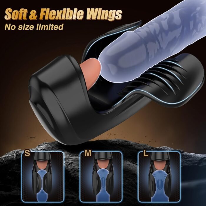 Male Sex Toys for Men - baiwatt Male Masturbator Penis Training Vibrator, 10 Tongue-Licking & Tapping & Vibrating Sex Toy Male Stroker Trainer, Mens Sex Machine Masturbators Adult Sex Toys & Game - Image 5