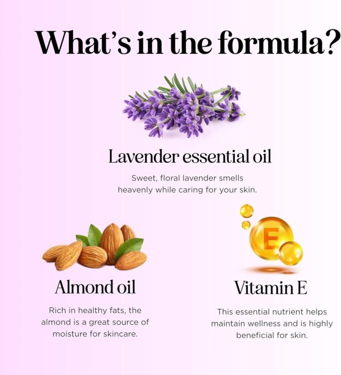 Lavender Massage Oil for Couples Relaxation - Non Greasy Non Staining Irresistibly Silky Full Body Massage Oil for Massage Therapy with Lavender Essential Oil - Therapeutic Grade Non GMO and Vegan - Image 4