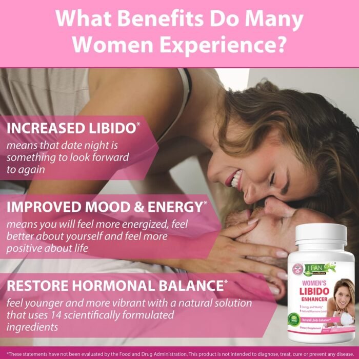 Libido Booster for Women, Maca Root Fenugreek Tongkat Ali Horny Goat Weed Female Energy Enhancer, Hormone Harmony Balance Mood Support Menopause Panax Ginseng DHEA Boron Supplement Pills, 30 Capsules - Image 4