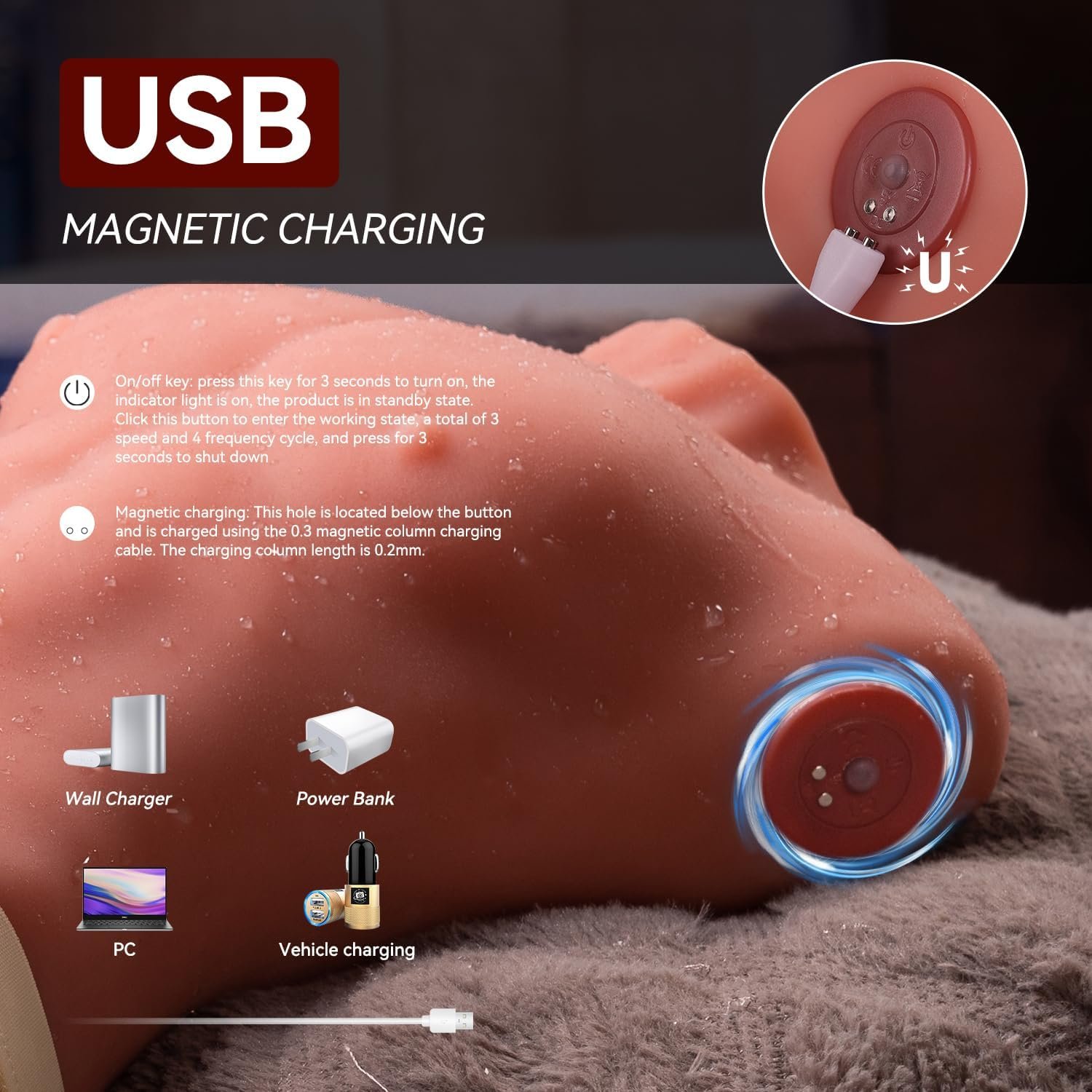 21LB Male Sex Doll for Women with Strong Thrusting Dildo, Realistic Muscle Torso Sex Dolls with 3D Tight Anal Channel & Built-in Skeleton Female Masturbator Soft Big Butt Sex Toy for Men Gay Couple - Image 3