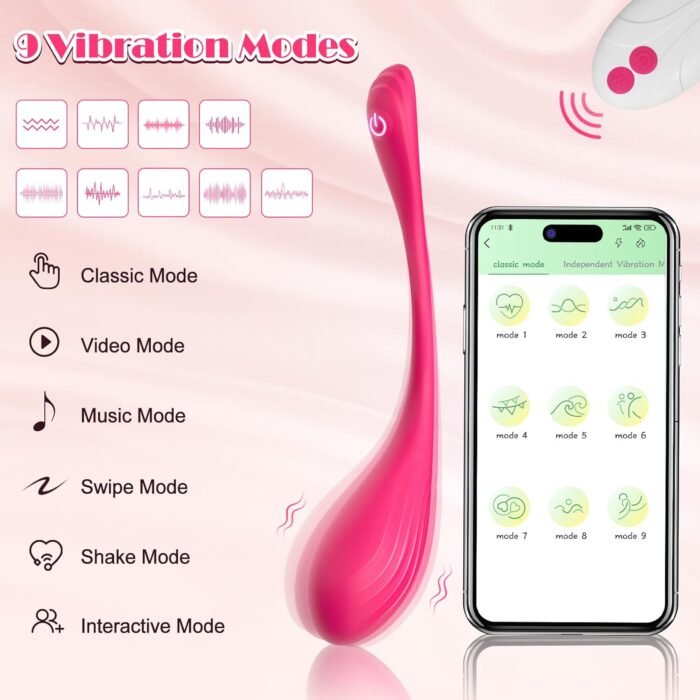 Bullet Vibrator Adult Sex Toys, Wearable Panty Vagina Stimulator Mini Egg Vibrator with APP Remote Control Vibrating Ball G Spot Clitoral Anal Toys for Couple (Pink) - Image 2