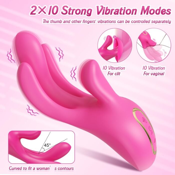 Vibrators Adult Sex Toys for Women - Finger Vibrator with 10 Flapping Patterns & 10 Vibration Modes to Stimulation G Spot and Clitoral, 3 in 1 Silicone Female Adult Toy Couples Sex Toys - Image 4