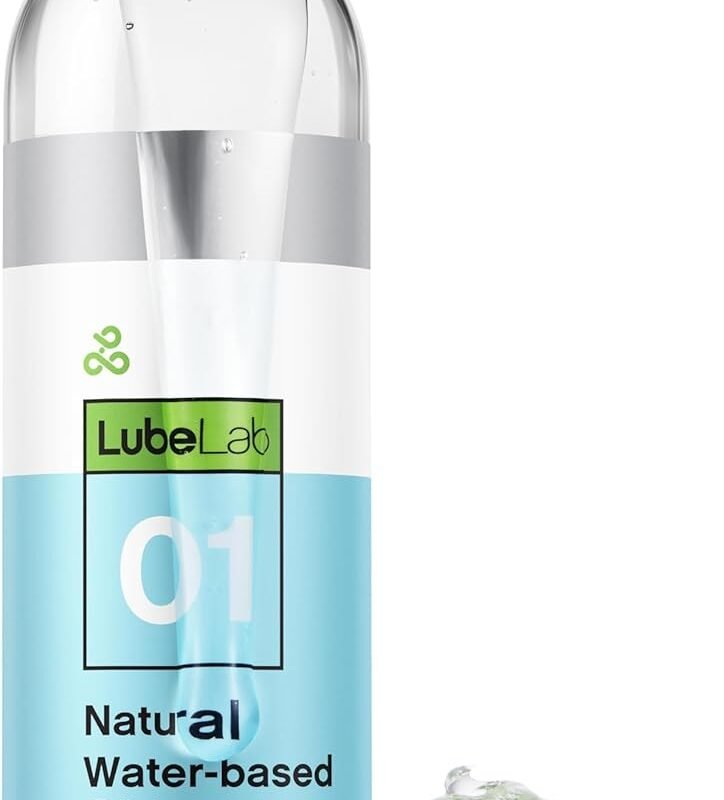 Waterbased Lube 8.3 Fl Oz. Personal Lubricant w/Aloe & Vitamin E, Hypoallergenic, Free of Paraben&Glycerin&PEGs, PH-Balanced, Natural Smooth Slippery Glide Gel for Couples, Men, Women