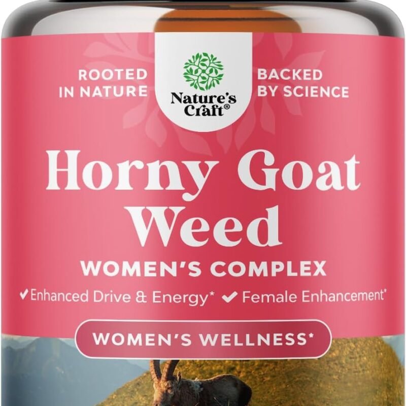 Horny Goat Weed for Women Complex - Invigorating Female Support Blend with Ashwagandha Panax Ginseng and Maca Root Capsules for Women for Helps Increase Drive Energy and Mood and Curb Dryness