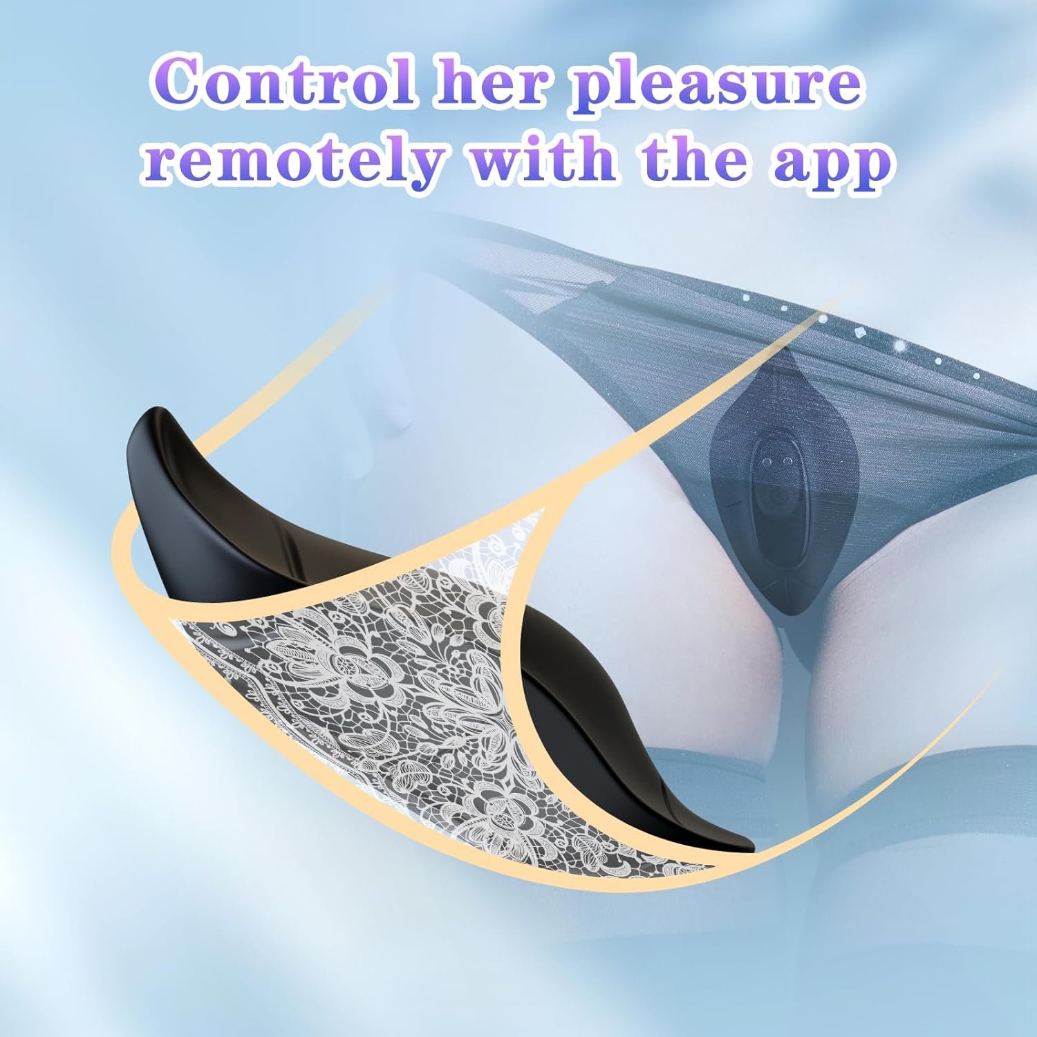 3 Pcs Couples Sex Toys Set Vibrating Cock Ring, Panty Vibrator & Finger Vibrator with App Remote Control Removable Bullet Vibrators Clitoral Stimulator Penis Ring Vibrator Adult Sex Toys for Women - Image 3