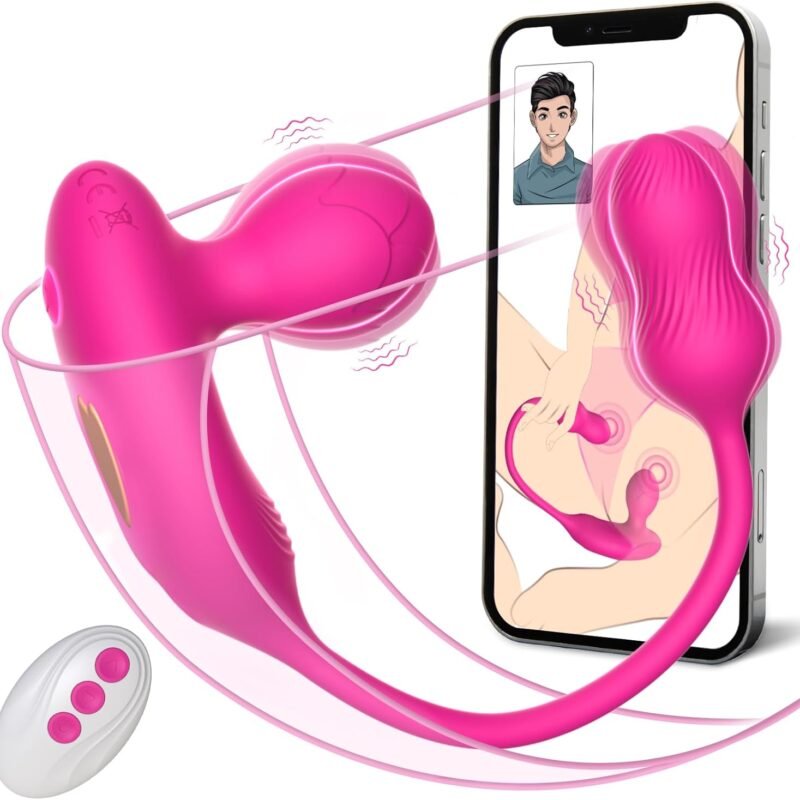 Couple G Spot Anal Vibrator Sex Toys Dildo, Clitoooy 7 Modes APP Remote Control Wearable Panty Vibrator Adult Sex Toys Stimulator with Bullet Vibrator for Women, Couples, Beginner &Advanced