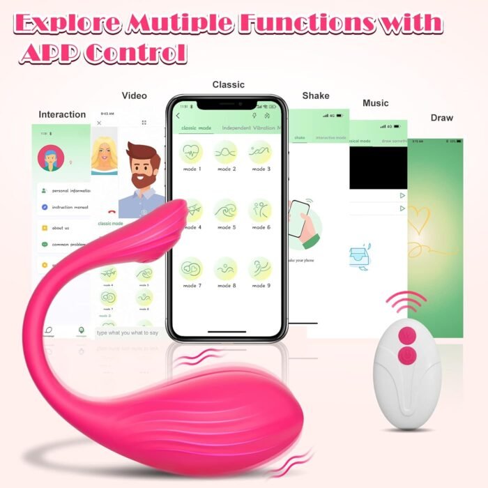 Bullet Vibrator Adult Sex Toys, Wearable Panty Vagina Stimulator Mini Egg Vibrator with APP Remote Control Vibrating Ball G Spot Clitoral Anal Toys for Couple (Pink) - Image 5