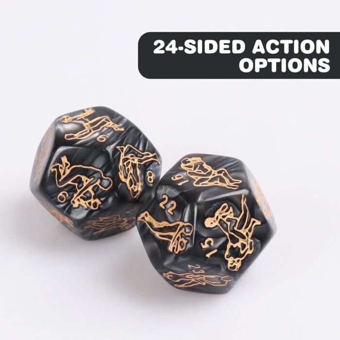 Date Night Dice, Funny Dice Game, Portable Dice Kit for Women Men Husband Girlfriend Boyfriend (Black) - Image 4