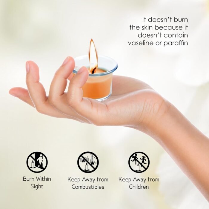 HOT Flowers Charm Body Massage Candle – Beeswax Coconut Oil Cocoa Butter Made - Fruit Fragrance - Low Heat Oil Warmer - 20g (1) - Image 3