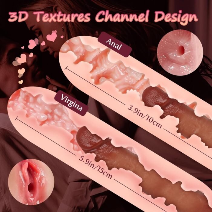 3 in 1 Male Masturbator Adult Sex Toys - 3D Textured Pocket Pussy Male Sex Toys for Men with Soft Mouth Realistic Vagina and Tight Anus, Male Stroker Blowjob Deep Throat Sex Doll for Man Masturbation - Image 3