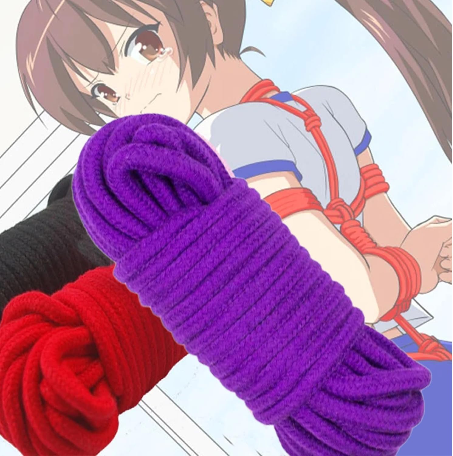 Bondage Restraints Sex Rope BDSM Kit for Women Sex Toys, 3Pack BDSM Bondage Rope Adult Sex Toys, Cotton Sex Rope BDSM Toys Sex Kit Bondage Gear & Accessories, Sex Restraints Adult Toys for Women Men - Image 4