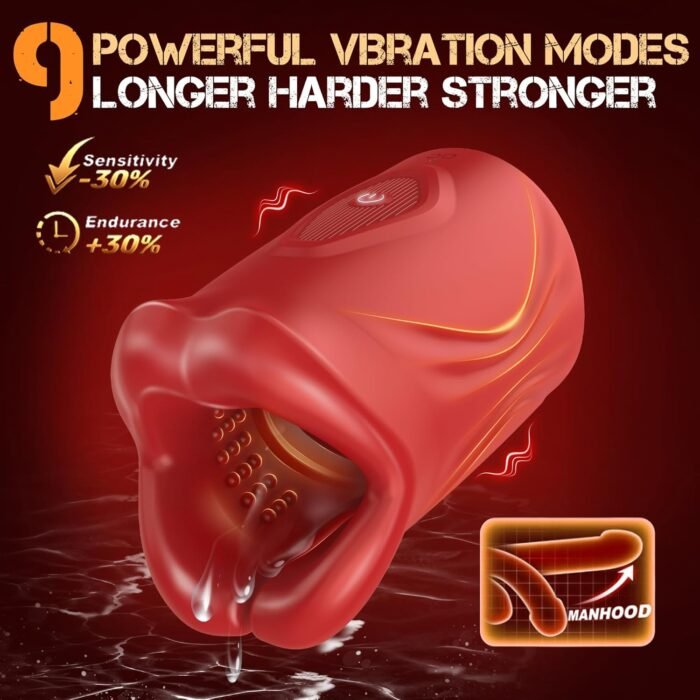 Male Sex Toys for Men Male Masturbator Adult Toys Open-Ended Penis Training Vibrator with APP & 9 Vibrations, Male Sex Toy Blowjob Machine Penis Extender for Prolong Endurance Adult Sex Toys & Games - Image 3