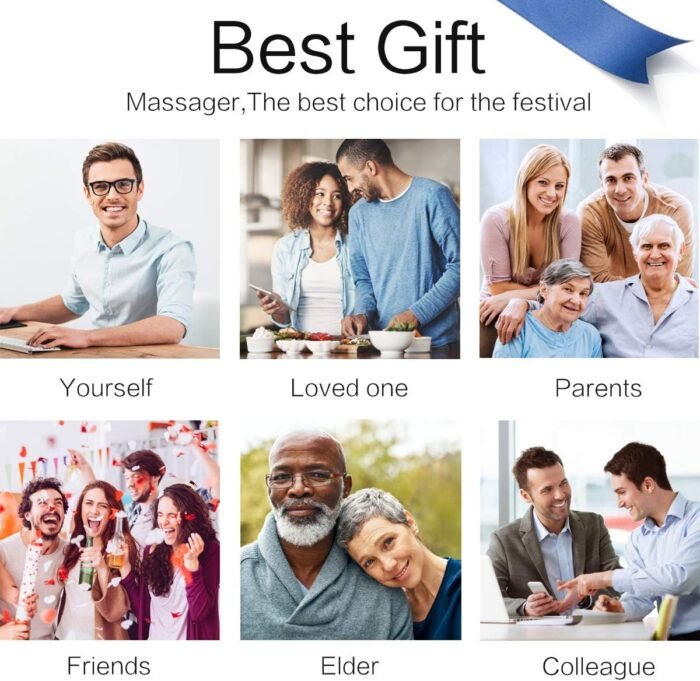 Mo Cuishle Shiatsu Back Shoulder and Neck Massager with Heat, Electric Deep Tissue 4D Kneading Massage, Best Gifts for Women Men Mom Dad, Fathers Day, Mothers Day, Christmas Gifts - Image 7