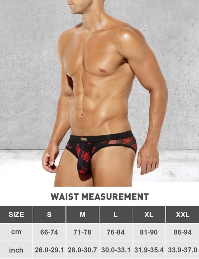Arjen Kroos Men Sexy Underwear Breathable Comfortable Mesh Briefs - Image 6