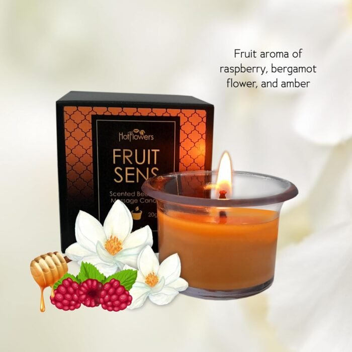 HOT Flowers Charm Body Massage Candle – Beeswax Coconut Oil Cocoa Butter Made - Fruit Fragrance - Low Heat Oil Warmer - 20g (1) - Image 2