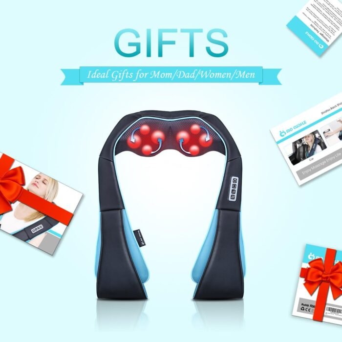 Mo Cuishle Shiatsu Neck and Shoulder Massager with Heat – Deep Kneading Massage for Relaxation – Ideal for Christmas, Mother's Day, Father's Day, Gifts for Men, Women, Mom and Dad - Image 6