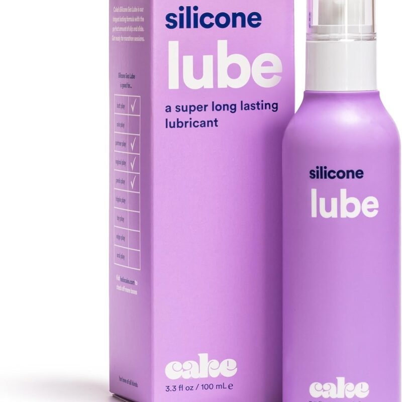 Hello Cake Silicone-Based Personal Lubricant - Hydrating, Long-Lasting, Non-Sticky, Ultra Slippery, Condom Compatible Lube for Men, Women, and Couples 3.3 fl oz